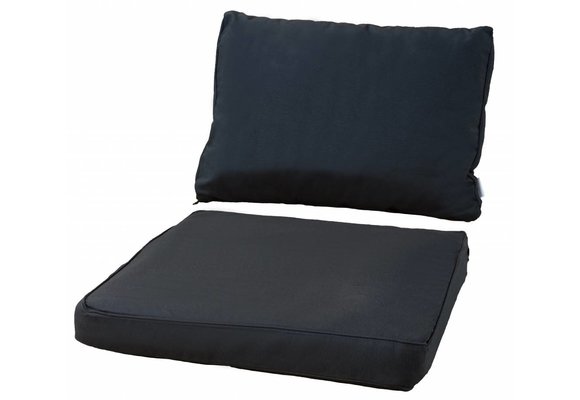 Pure Luxe Loungekussens | 4 SETS | Panama Black | 73x73 + 73x40cm | Extra dik