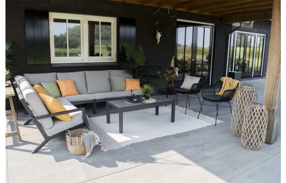 Loungetafel Bezano | Matt Black | Aluminium
