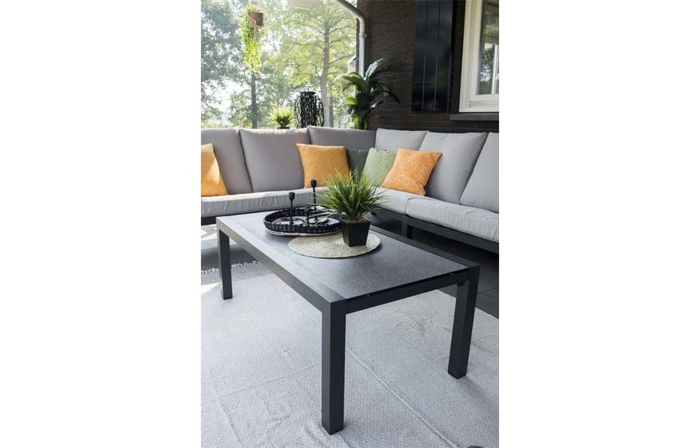Loungetafel Bezano | Matt Black | Aluminium
