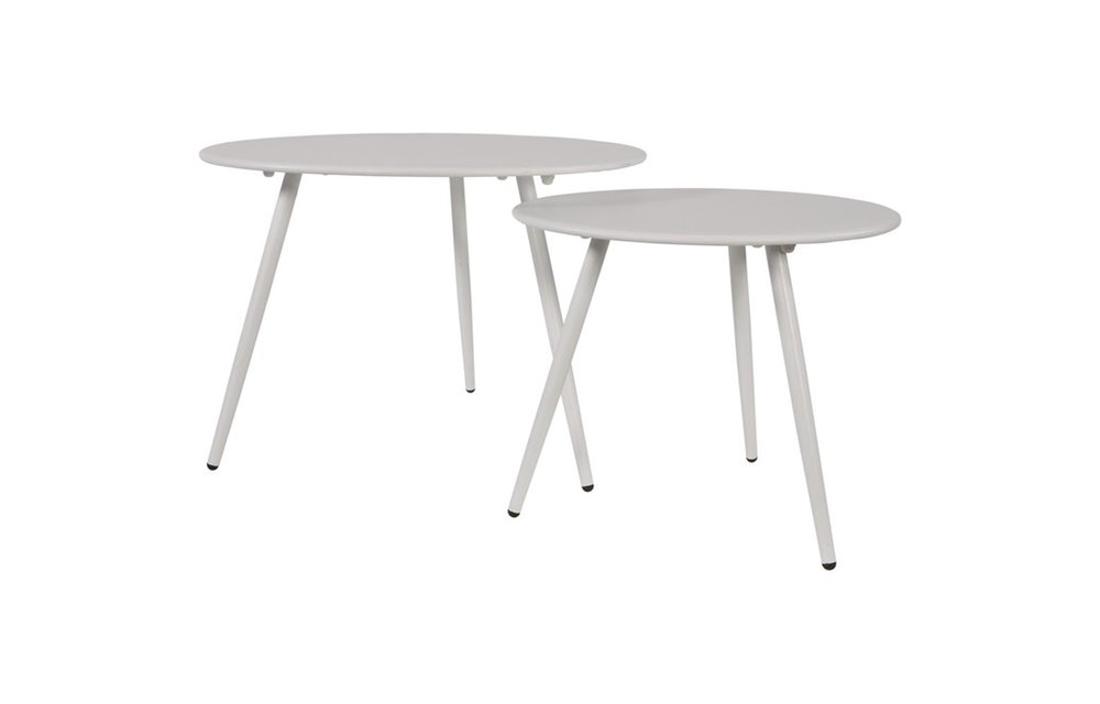 Bijzettafel Rafael ø45cm | White | Metaal | Lesli Living