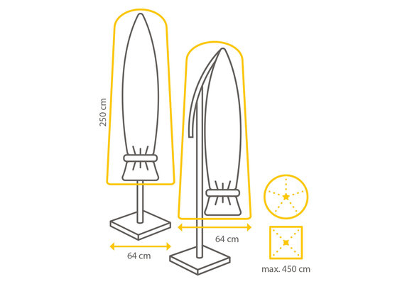 Outdoor Covers Parasol beschermhoes | 250x64cm