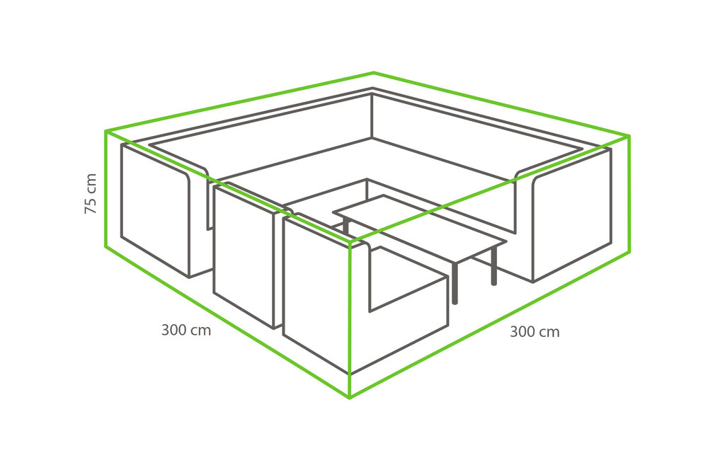 Outdoor Covers Loungeset beschermhoes | 300x300x75cm