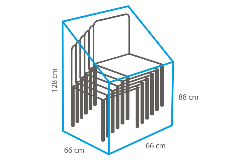 Outdoor Covers Stapelstoel beschermhoes | 66x66x128/88cm