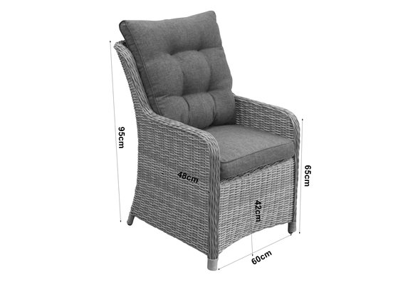 5-delige ronde tuinset | 4 Dublin tuinstoelen (MG) | ⌀120cm Cyprus tuintafel (Wood)