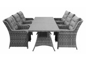 7-delige tuinset | 6 Dublin tuinstoelen | 180cm tuintafel (Keramiek)