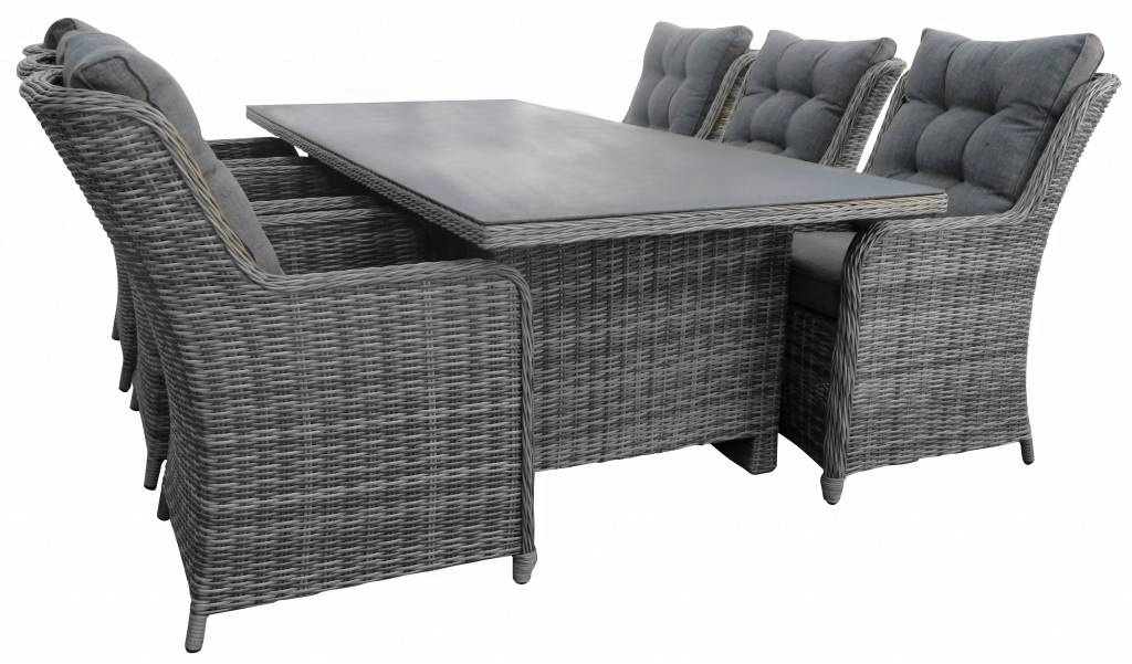 4 Seizoenen Tuinmeubelen 7-delige tuinset | 6 Dublin tuinstoelen (AG) | 230cm tuintafel (Keramiek)