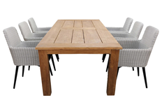 7-delige tuinset | 6 Pisa tuinstoelen | 240cm Ayra tuintafel