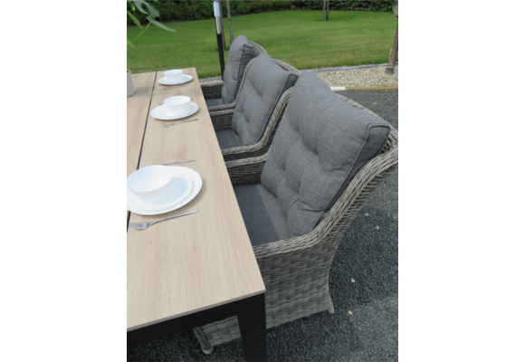 7-delige tuinset | 6 Dublin tuinstoelen (AG) | 225 cm Cyprus tuintafel (Wood)