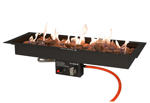 Inbouwbrander | 76x26 cm | Zwart