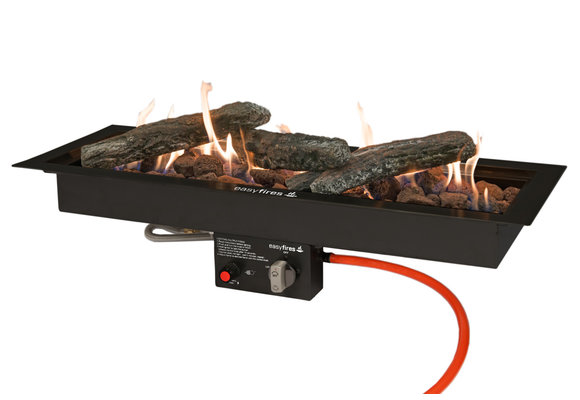Inbouwbrander | 76x26 cm | Zwart