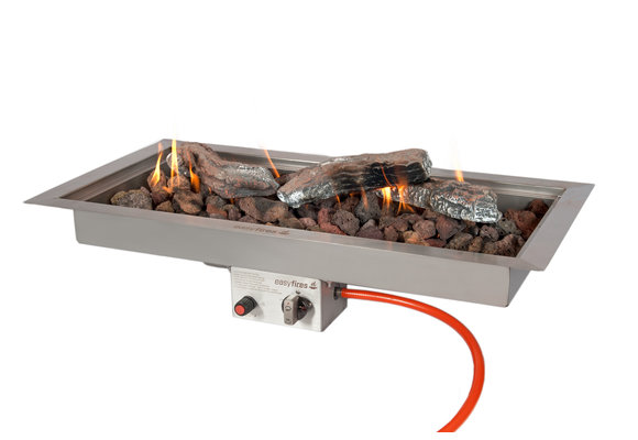Inbouwbrander | 76x38 cm | RVS