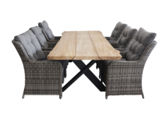 7-delige tuinset | 6 Dublin tuinstoelen  AG | Pohon tuintafel