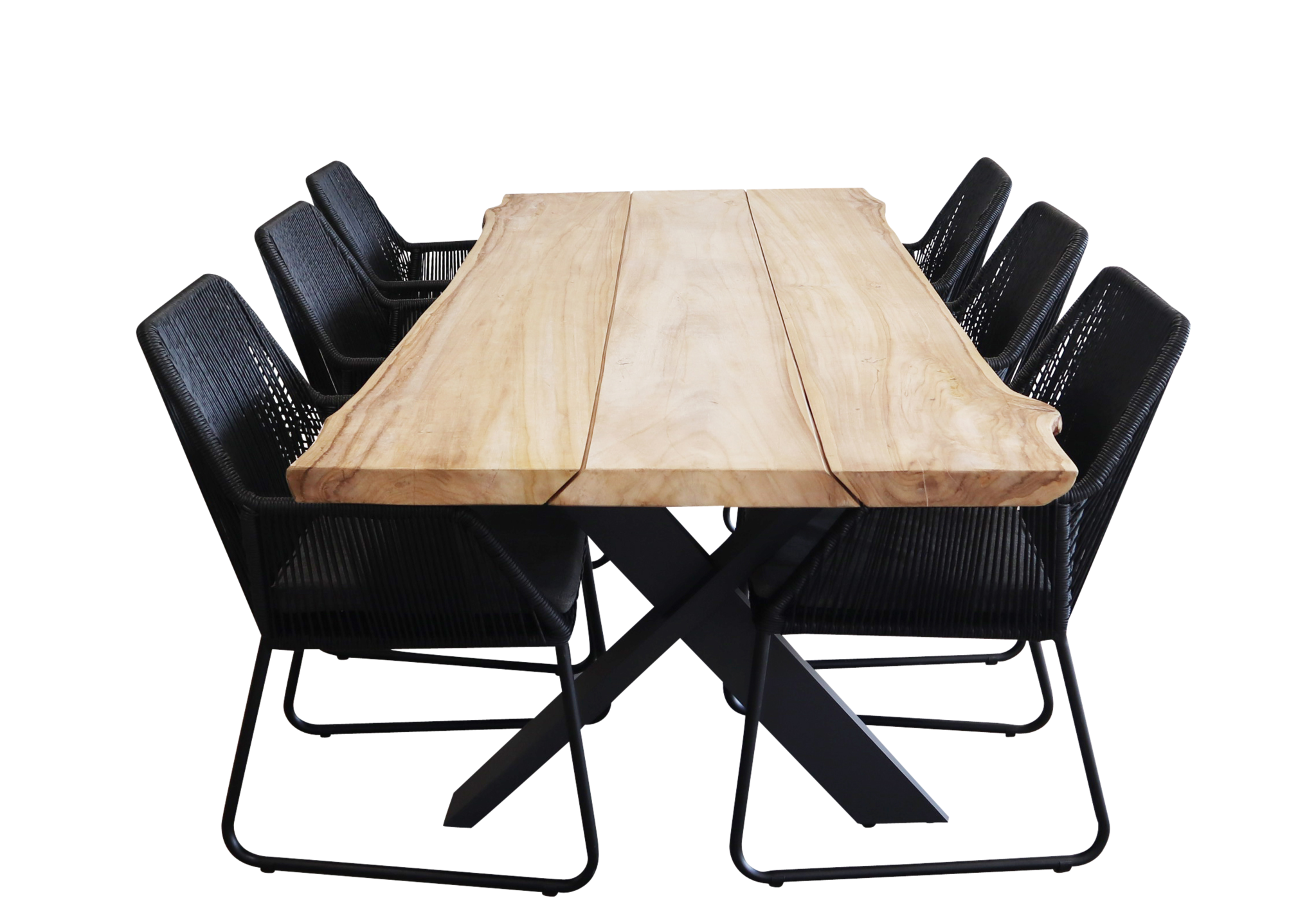 4 Seizoenen Tuinmeubelen 7-delige tuinset | 6 Mona tuinstoelen BL | Pohon tuintafel