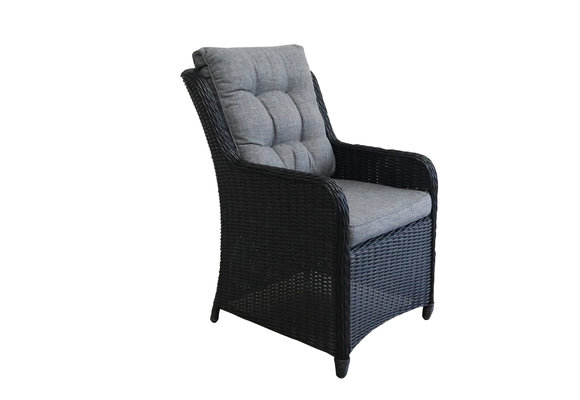 5-delige ronde tuinset | 4 Dublin tuinstoelen (BL) | ⌀120cm Cyprus tuintafel (Wood)