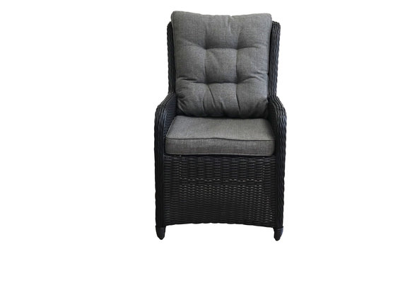 5-delige tuinset | 4 Dublin verstelbare stoelen (BL) | 160 of 180cm Cyprus tuintafel (Wood)