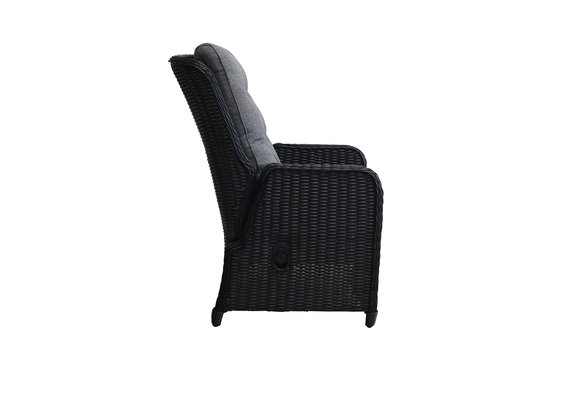 5-delige tuinset | 4 Dublin verstelbare stoelen (BL) | 160 of 180cm Cyprus tuintafel (Wood)