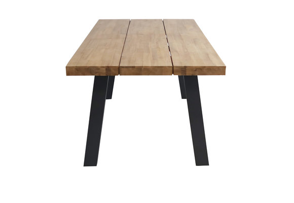 7-delige tuinset | 6 Pisa stoelen Black | 210x100cm Calpe tuintafel