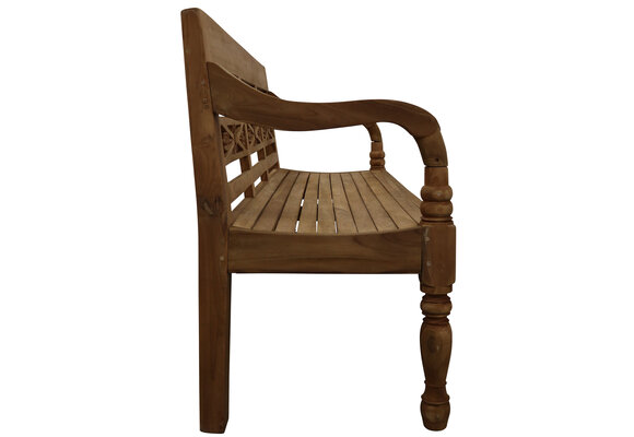 Stationsbank 2-zits | 130cm | Teakhout