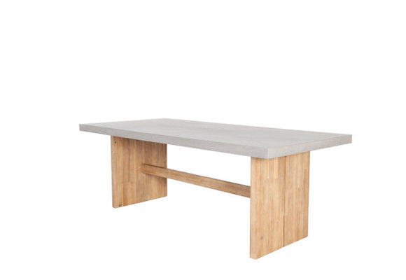 7-delige tuinset | 6 Delia stoelen Black | 210x100cm Rock tuintafel