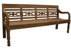 Stationsbank 2-zits | 100cm | Teakhout