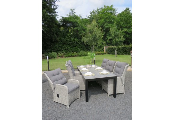 Verstelbare tuinstoel Dublin | Mystic Grey | Wicker - SHOWROOM