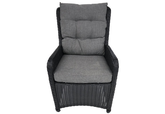 Verstelbare tuinstoel Dublin | Black | Wicker - SHOWROOM
