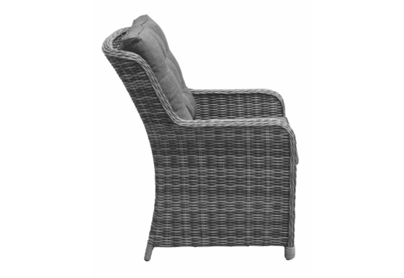 5-delige vierkante tuinset | 4 Dublin tuinstoelen (AG) | 115x115cm tuintafel