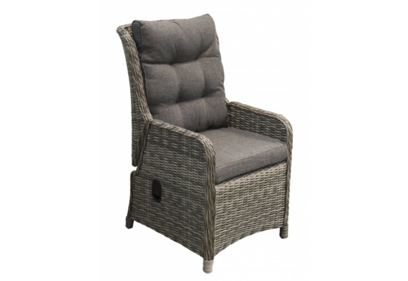 5-delige vierkante tuinset | 4 Dublin verstelbare stoelen (AG) | 115x115cm tuintafel