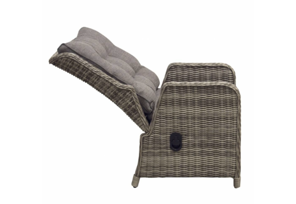 5-delige vierkante tuinset | 4 Dublin verstelbare stoelen (AG) | 115x115cm tuintafel