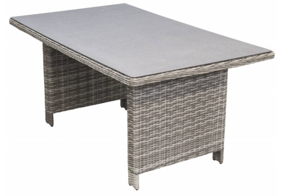 5-delige tuinset | 4 Dublin verstelbare stoelen (AG) | 145cm tuintafel