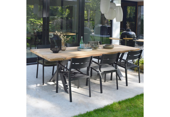 7-delige tuinset | 6 Mona tuinstoelen Sand | Pohon tuintafel