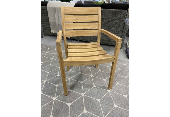 5-delige ronde tuinset | 4 Bulu tuinstoelen | ?120cm Ayra tuintafel | Teak