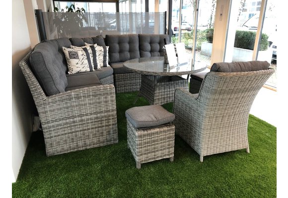XL hoek element Dublin | Ash Grey | Wicker
