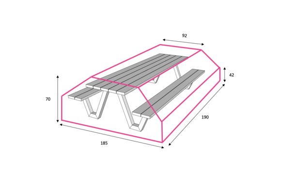 Outdoor Covers Tuinset l beschermhoes | 185x190x70cm