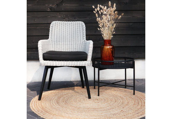 5-delige tuinset | 4 Pisa tuinstoelen (White) | 180cm ovale Cyprus tuintafel (Wood)