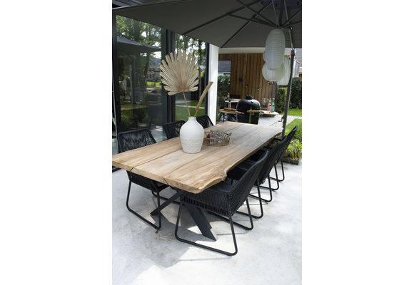 7-delige tuinset | 6 Mona tuinstoelen BL | Pohon tuintafel