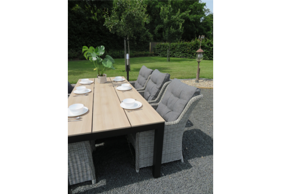 5-delige ronde tuinset | 4 Dublin tuinstoelen (MG) | ⌀120cm Cyprus tuintafel (Wood)