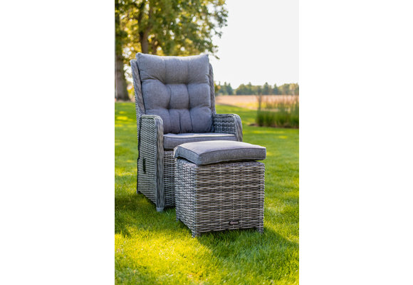 7-delige tuinset | 6 Dublin verstelbare stoelen (AG) | 180cm tafel (Keramiek)