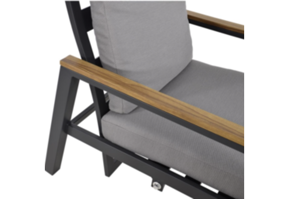 Duo Loungeset Coda | Charcoal | Aluminium| Showroom