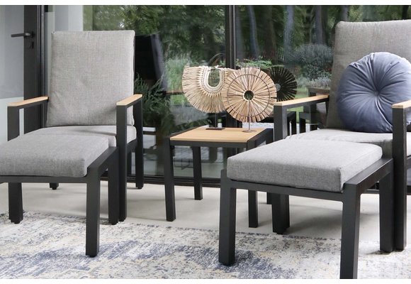 Duo Loungeset Coda | Charcoal | Aluminium| Showroom