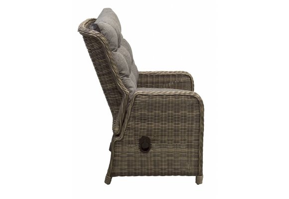 Verstelbare tuinstoel Dublin | Rond Wicker | Sweet Brown | Showroom