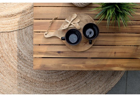 Hoek Loungeset Bastan | Grey | Acacia en Aluminium | Eurofar