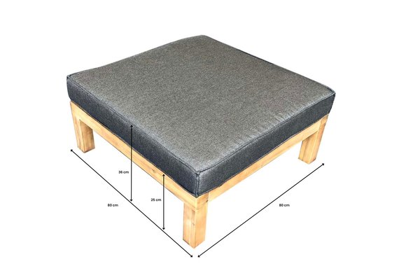 Hocker Kent | Grey | Acacia