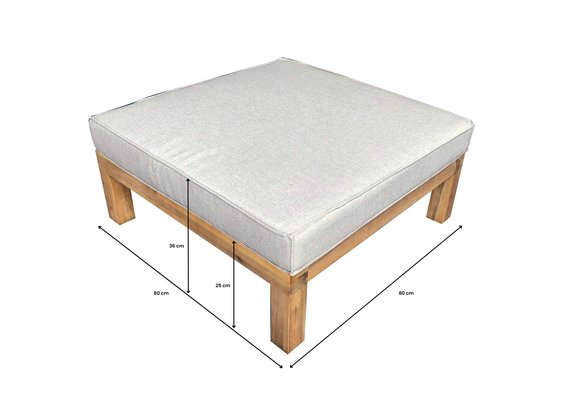 Hocker Kent | 80x80cm | Sand | Acacia