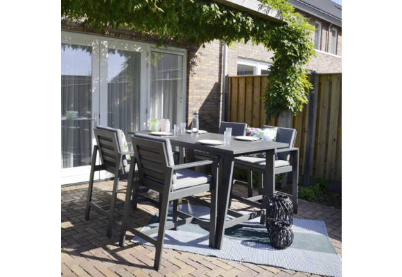 Bartafel Malibu 180x94cm | Charcoal | Aluminium | Lesli Living