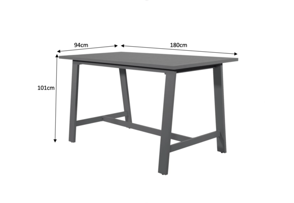 Barset Malibu | Charcoal | Aluminium | Lesli Living