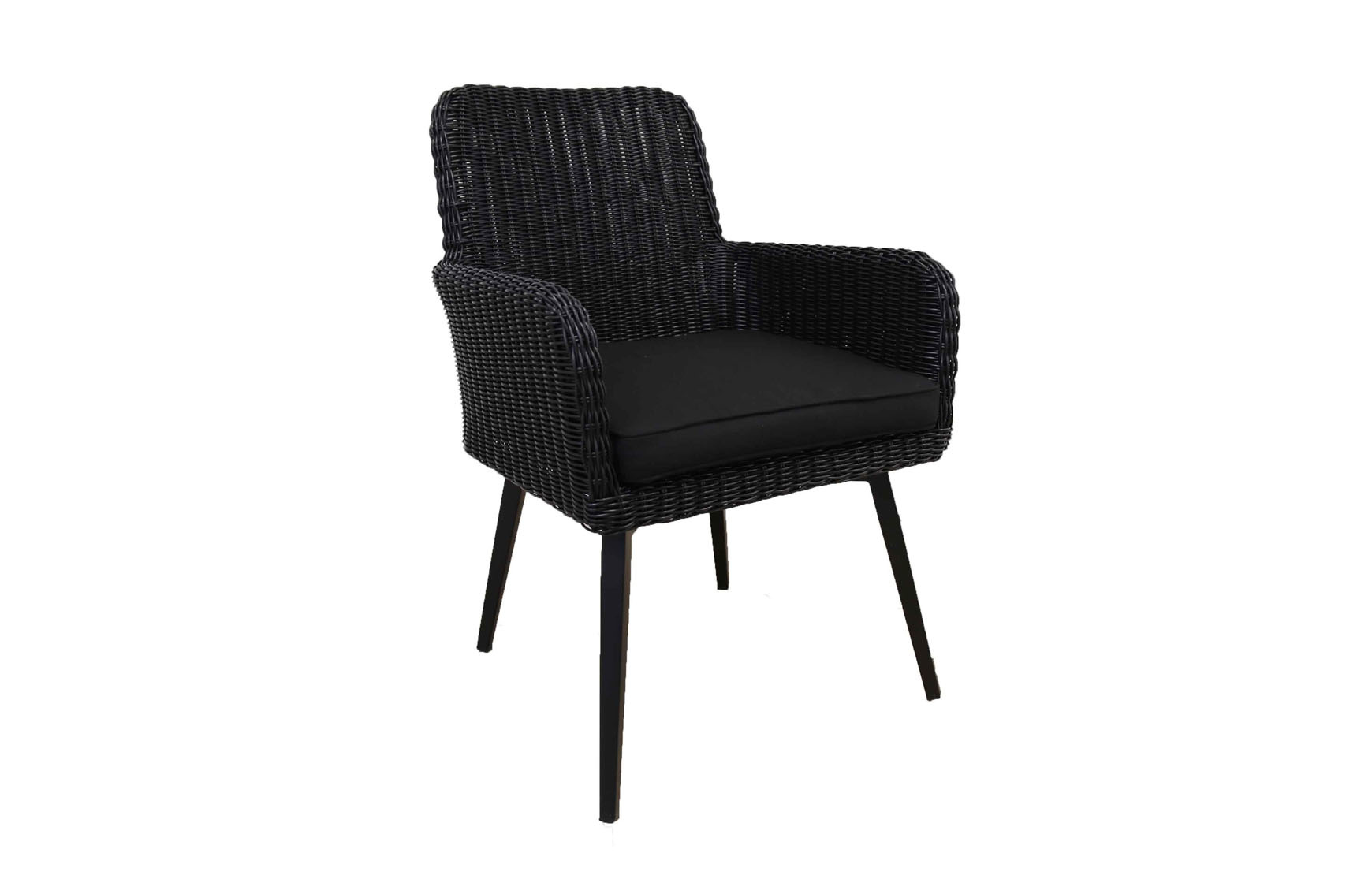 4 Seizoenen Tuinmeubelen Dining tuinstoel Pisa | Black | Wicker