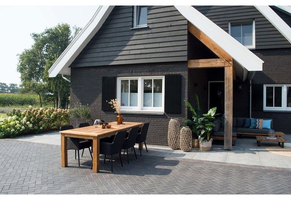 Dining tuinstoel Pisa | Black | Wicker