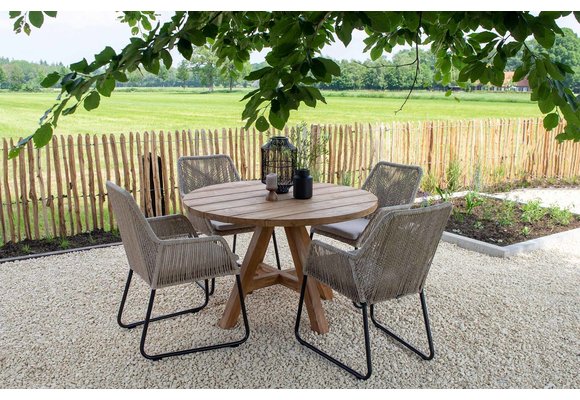 Dining tuinstoel Mona | Sand | Rope