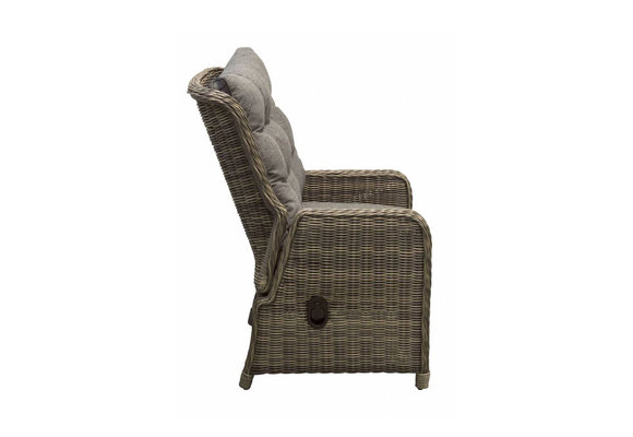 Verstelbare tuinstoel Dublin | Sweet Brown | Rond wicker